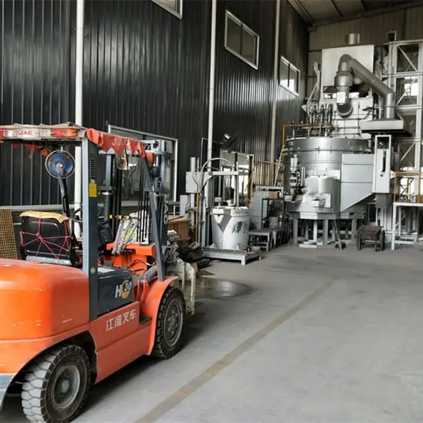 Central melting furnace used for preparing molten aluminum in a die casting workshop