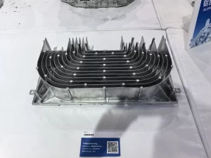 Finned heat sink aluminum die casting part for thermal applications